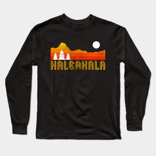 Haleakala  national park retro vintage Long Sleeve T-Shirt